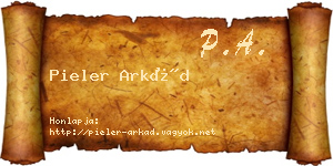 Pieler Arkád névjegykártya